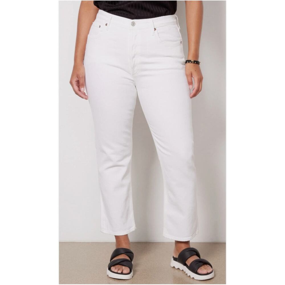 AGOLDE New Riley Crop Ankle Denim Jean in White Whip // 31 - Picture 12 of 12
